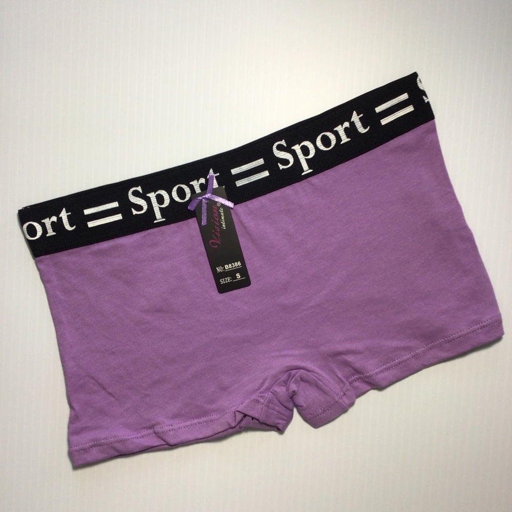 Vision Intimate SPORT Purple Boy Shorts Panties Underwear - Size small